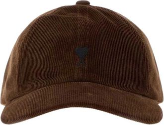 Ami Quota Borduurpet - Heren - Petten - Bruin - ONE Size - Katoen - Accessoires