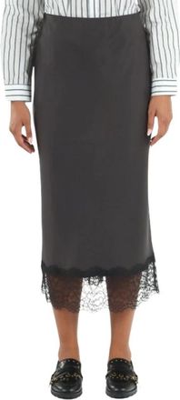 Marella Midi Rok - Dames - Midirokken - Grijs - L - Rokken