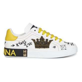 Dolce & Gabbana Schoenen, Heren, Veelkleurig, 41 EU, Leer, Portofino Sneakers