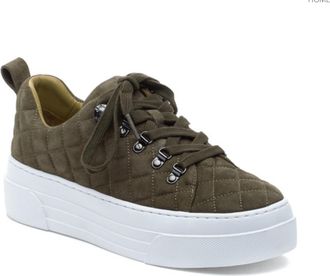 J/Slides Womens Aimee Sneakers In Khaki Suede