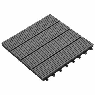 vidaXL Tile De Decking 11 Uds. Gris 30 X 30 Cm Wpc Vidaxl