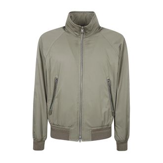 Tom Ford Blouson met kasjmier voering - Heren - Bomber jackets - Groen - M - Kasjmier - Jassen