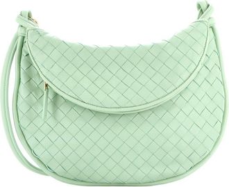 Bottega Veneta Gemelli Shoulder Bag Intrecciato Leather Medium (Authentic Pre- Loved)