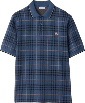 Burberry Checked Cotton Polo Shirt
