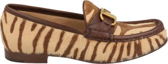 Valentino VLogo Signature Zebra-Print Loafers