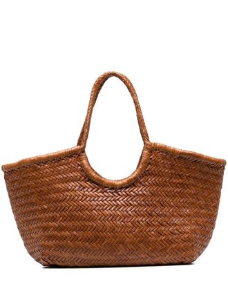 Dragon Diffusion Nantucket interwoven leather tote bag - Brown