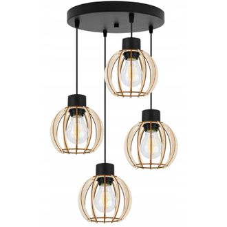 OEM L&aacute;mpara Colgante, L&aacute;mpara De Techo, Madera, Pantalla Led