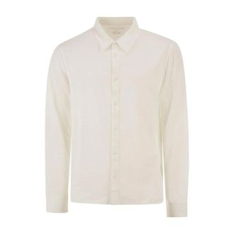 Majestic Filatures Overhemden, Heren, Wit, S, Lange Mouwen Button-Up Shirt