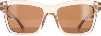 Serengeti Eyewear Square Unisex Pink Champagne Mineral Drivers Polarized Winona - One Size