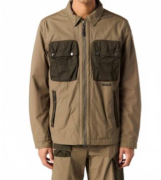 Parajumpers Zachary Overshirt In Earth-Deep Moss