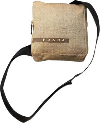 Prada Pre-owned Cross Body Bags, female, Beige, Size: ONE SIZE Pre-owned Vintage Cross Body Bag