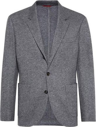 Brunello Cucinelli Cashmere jersey blazer in Grey at Nordstrom, Size 48 It