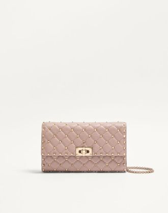 Valentino Garavani Borsa A Tracolla Rockstud Spike In Nappa Donna POUDRE UNI
