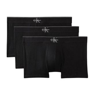 Calvin Klein Graphic Monogram Cotton Stretch 3-Pack Trunk - male - Calvin Klein - Underpants - Black - S - Underwear