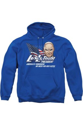 Gildan Superman Lex For President Adult Pull Over Hoodie / Hooded Sweatshirt