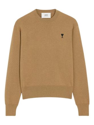 Ami Maglione girocollo - Marrone