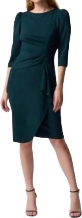 Joseph Ribkoff Scuba Sheeth Dress In Alpine Green