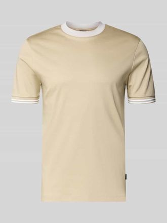 HUGO BOSS Slim Fit T-Shirt aus reiner Baumwolle Modell H-TESSLER 238 in Beige, Gr&ouml;&szlig;e XXXL