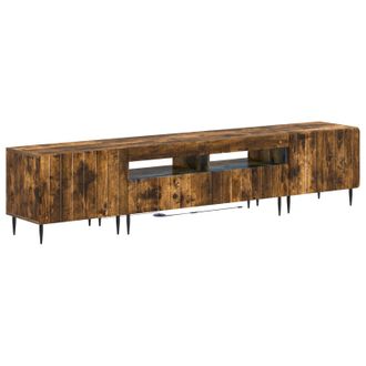 vidaXL Cabinet De Tv Led De 5 Piezas Roble Ahumado Vidaxl