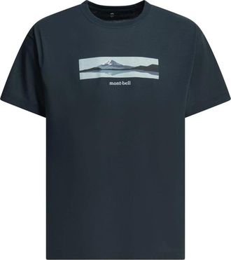 Montbell Grafisch T-shirt - Heren - T-shirts - Blauw - S - Polyester - Tops