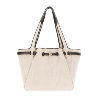 Tory Burch Tory Burch, Tote Bags, female, White, Size: ONE SIZE Romy Canvas Tote