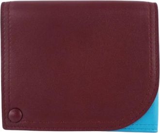 Bottega Veneta Tweedehands leren portemonnees - unisex - Vintage Accessoires - Rood - ONE Size - Vintage