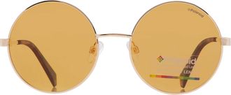 Polaroid Yellow Round Ladies Sunglasses PLD 4052/S 0L7Q/HE 55