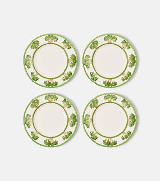 Les-Ottomans Palms set of 4 ceramic dessert plates