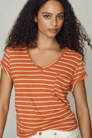 Pilcro Quinn Drapey V-Neck Tee