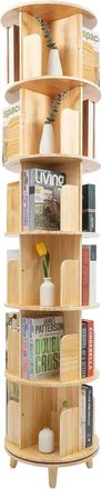 OEM Librer&iacute;a Giratoria, Almacenamiento De 6 Niveles, Exhibici&oacute;n De 360 grados, Madera
