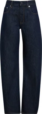 Helmut Lang Saddle Wide Leg Jeans in Rinsed Indigo at Nordstrom, Size 30