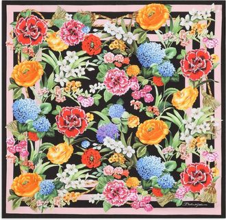 Dolce & Gabbana Foulard a fiori - Nero