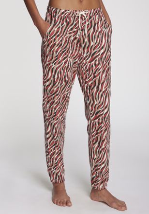 Vivance Pyjamahose VIVANCE DREAMS, Damen, Gr. 44/46, N-Gr, schwarz (rot, schwarz, gemustert), Single Jersey, Obermaterial: 100% Baumwolle, gemustert, Basic, B