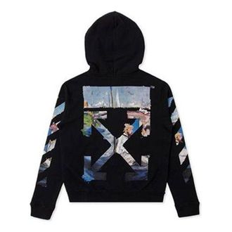 Off-white Mens Off-White Painting Printing Arrow Pattern Zipper Classic Black OMBE001G20FLE0011088