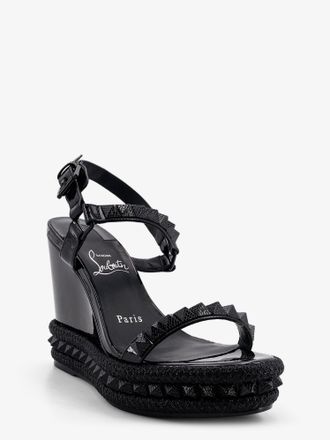 Christian Louboutin Womens Sandals Pyra Clou Black Leather