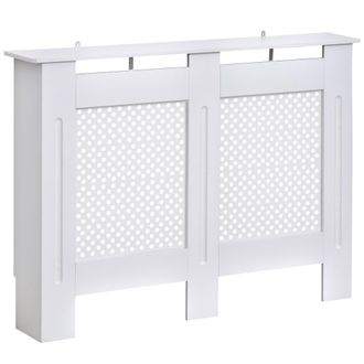 HOMCOM Cubre radiador madera 111.5x19x82 cm blanco
