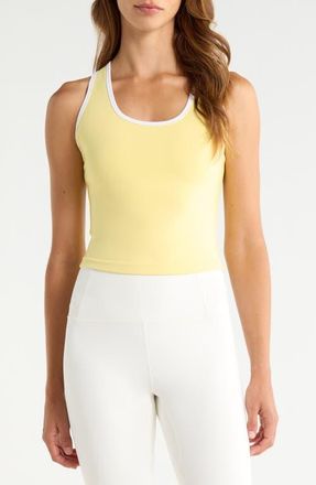 YEAR OF OURS Sport Cut Out Racerback Tank in Popcorn White at Nordstrom, Size X-Large