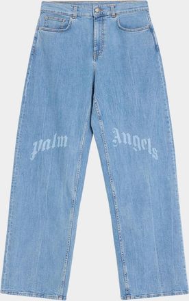 Palm Angels Men & apos;s Logo Stretch-Cotton Straight-Leg Jeans