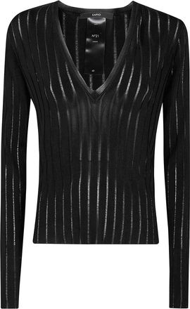 SAPIO Viscose Crepe de Chine V Neck Sweater