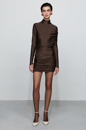 Et Ochs Fallon Mini Dress in Chocolate at Nordstrom, Size 10