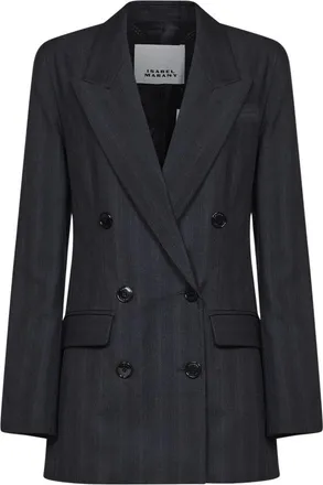 Isabel Marant Jassen, Dames, Grijs, XS, Blazers