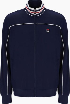 Fila Mens Fila Federico Tipped Neck Track Top Jacket Fila Navy - Size: 3XL