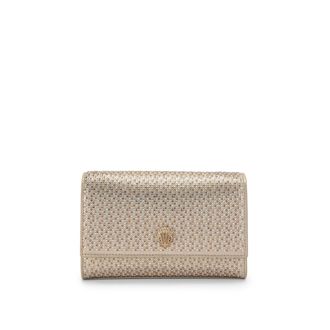 Kurt Geiger Womens Clutch Bag - Gold Fabric - One Size