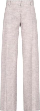 Ermanno Scervino Wijde Pijpen Broek - Dames - Broeken - Beige - Maat: XS Viscose