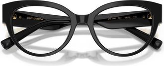 Dolce & Gabbana Cat-eye montuur - Dames - Brillen - Zwart - 52 MM - Accessoires