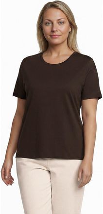 Lands End Supima Cotton Crew Neck T-Shirt in Rich Coffee at Nordstrom, Size 3X