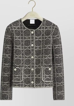 Dior knit jacket sequin detail front pockets