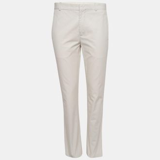 Sandro Beige Gabardine Straight Fit Pants