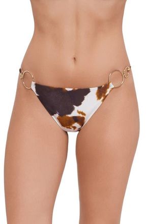 Steve Madden Ring Bikini Bottoms in Brown Multi at Nordstrom, Size X-Small