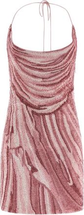 Balmain Sequin Mini Dress - Dames - Feestkleedjes - Roze - 2XS - Pailletten - Kleedjes